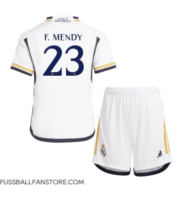 Real Madrid Ferland Mendy #23 Replik Heimtrikot Kinder 2023-24 Kurzarm (+ Kurze Hosen)